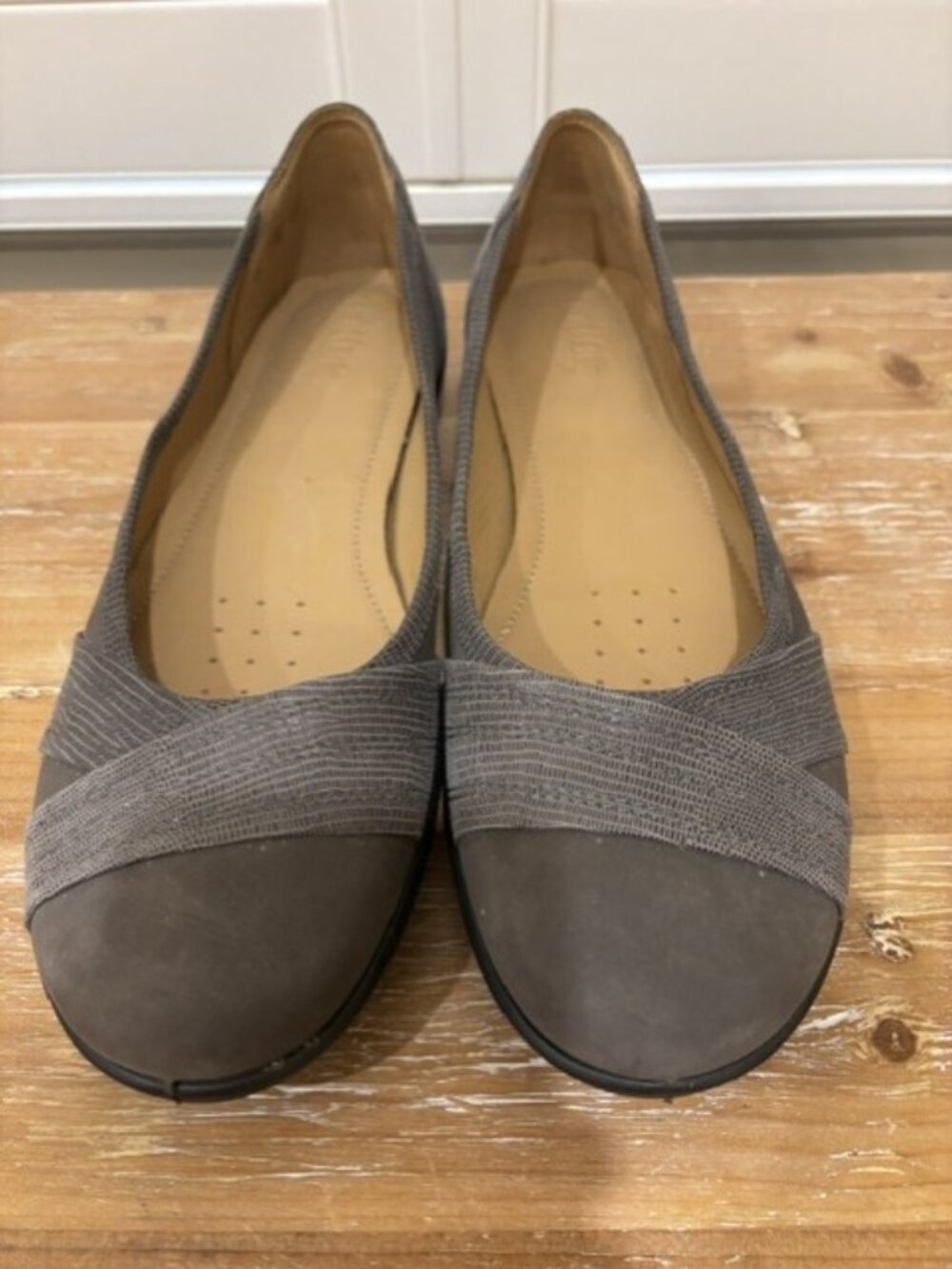 Hotter Natasha Women's Gray Comfort Flats Slip On Shoes US 11 EU 43